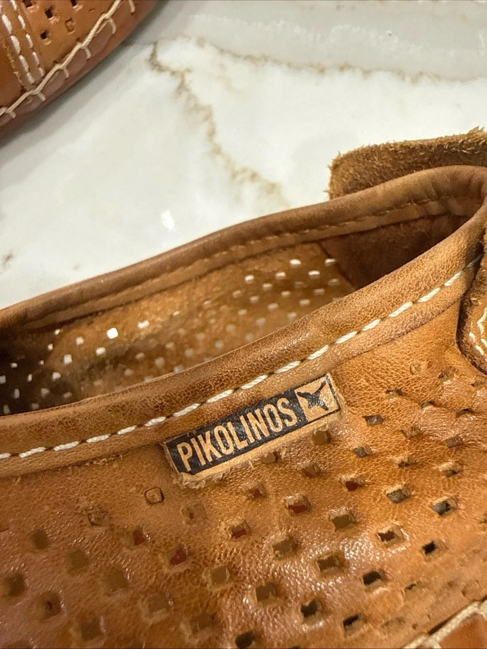 Pikolinos Jerez Brown Perf Walking Shoes Sz 41 7.5-8 US